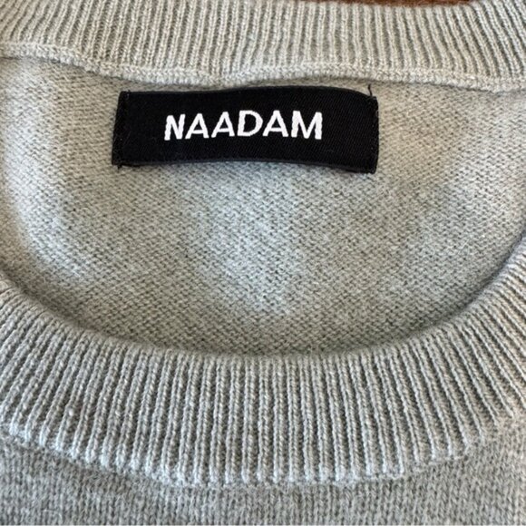 NAADAM  100% CASHMERE SWEATER SAGE GREEN SMALL WOMANS  CREWNECK SOFT COZY - Picture 2 of 10
